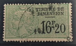 Timbre Fiscal De "Dimension" N° 130 Oblitéré, émission De 1938 - Fiscaux