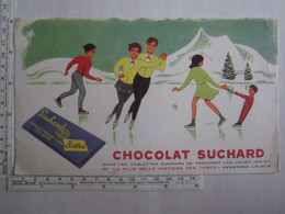 Vieux Papiers > Buvard Buvards Chocolat Suchard Patin à Glace Sport - Alimentaire