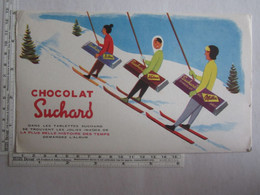 Vieux Papiers > Buvard Buvards Chocolat Suchard Sport Ski Humour - Alimentaire