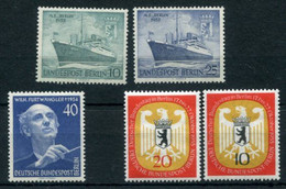 BERLIN (WEST) 1955 Three Commemorative Issues MNH / **.  Michel 126-30 Cat. €42 - Nuovi