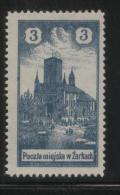 POLAND 1918 ZARKI LOCAL PROVISIONALS 1ST SERIES IMPERF 3H GREY-BLUE PERF FORGERY NG - Ungebraucht