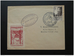 Lettre FDC Journée Du Timbre Toulon 1948 Avec Vignette - Lettere