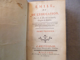 Emile Ou De L'Education Par J.-J. Rousseau (Edition Originale De 1762 !) - 1701-1800