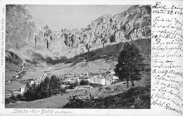 Loeche Les Bains Leukerbad VS Valais Suisse Schweiz Svizzera Vue Générale Et Gemmi Superbe Carte Précurseur 1904 - Loèche