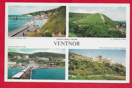 CARTOLINA NV REGNO UNITO - Greetings From VENTNOR - Vedutine Multivue - 9 X 14 - Ventnor