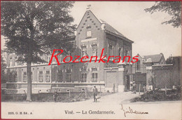 Visé Wezet Liege La Gendarmerie Animée Rijkswacht Rijkswachtkazerne 1907 CPA RARE (En Très Bon état) - Wezet