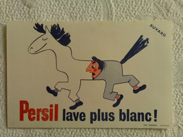 Buvard PUB PERSIL Lave Plus Blanc ! Cheval Déguisement Homme ILLUSTRATEUR - Produits Ménagers