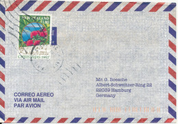 New Zealand Air Mail Cover Sent To Germany 24-10-1997 Single Franked - Luftpost