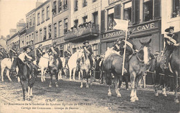 62-DESVRES- 14 AOÛT 1910, ANNIVERSAIRE DE LA FONDATION DU SYNDICAT AGRICOLE, CORTEGE DES COMMUNES- GROUPE DE DESVRES - Desvres