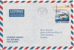 New Zealand Cover Sent Air Mail To Germany Auckland 14-10-1996 Single Franked DOLPHIN - Poste Aérienne