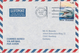 New Zealand Cover Sent Air Mail To Germany Whangarei 23-9-1996 Single Franked DOLPHIN - Luftpost