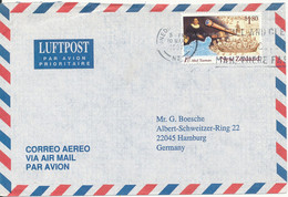 New Zealand Cover Sent Air Mail To Germany 10-3-1997 Single Franked - Poste Aérienne