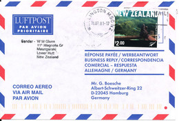 New Zealand Cover Sent Air Mail To Germany 19-7-2001 Single Franked - Corréo Aéreo