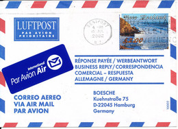 New Zealand Cover Sent Air Mail To Germany 15-7-2002 Single Franked - Luftpost