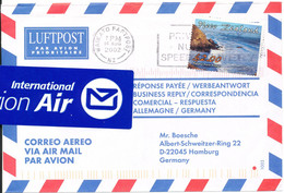 New Zealand Air Mail Cover Sent To Germany 14-8-2002 Single Franked - Luftpost