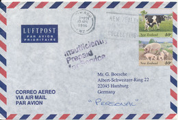 New Zealand Air Mail Cover Sent To Germany 15-4-1996 - Luftpost