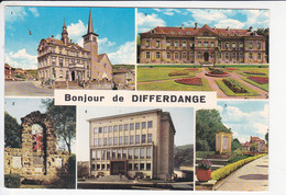 Delcampe - LUXEMBOURG, Bonjour De DIFFERDANGE, Hôpital, Obercorn Monument Aux Morts, Eglise, Ed. Paul Kraus 1980 Environ - Differdange