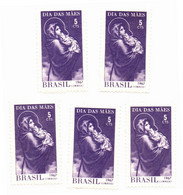 1967 - Brasile 822 Giornata Della Mamma - Lotto Di 5 - Fête Des Mères