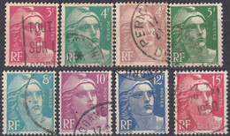 FRANCE - FRANCE - 1948 -  Serie Completa Usata Formata Da 8 Valori: Yvert 806/813. - 1945-54 Marianne De Gandon