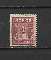 NORVEGIA - 1889 - N. 2 USATO (CATALOGO UNIFICATO) - Usados