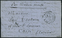 Lettre LE LOUIS BALNC, Cachet à Date Paris Rue Du Pont Neuf 7 Oct 70, 7è Levée 30c Taxe à Payer 30c Pour Lettre Non Affr - Other & Unclassified