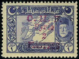 Neuf Sans Charnière N° 4, 2pi S/1pi Bleu-violet, Surcharge Rouge, TB - Other & Unclassified