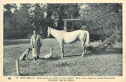 Delcampe - - Calvados -ref-G557- Riva Bella - Un Siècle à Nous Quatre - Cherchez L âge De Chacun -homme .. Cheval ..chien.. Oie .. - Riva Bella