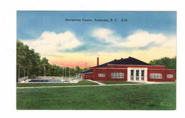 ANDERSON, South Carolina, USA, Recreation Center, Old Linen Postcard - Anderson