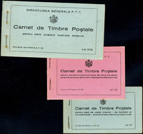 Neuf Sans Charnière N° 554, Carnet De 40 Ex. à 1.50 + 560 Carnet De 40 Ex. à 7 Lei + 563 Carnet De 30 Ex. à 12 Lei, Tous - Otros & Sin Clasificación