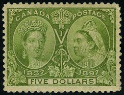 Neuf Avec Charnière N° 53, 5$ Vert, 60ème Anniversaire Règne De Victoria, TB - Otros & Sin Clasificación