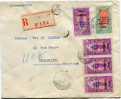 OUBANGUI-CHARI LETTRE RECOMMANDEE DEPART BAMBARI 28 AOUT 29 OUBANGUI-CHARI POUR LA BELGIQUE - Storia Postale