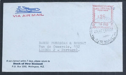 Banco Of New Zelandia Stationery Letter Circulated In 1971, To Lisbon. Lettre De Papeterie Du Banco Of New Zelandia Diff - Covers & Documents