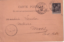 VAUCLUSE - AVIGNON - CARTE PUBLICITAIRE PRIVEE - BERTON & CIE FER METAUX QUINCAILLERIE - AVIGNON - LE 15-1-1896. - 1877-1920: Periodo Semi Moderno