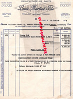12- MILLAU- RARE FACTURE LOUIS MARTIAL FILS-MANUFACTURE GANTS-GANTERIE- GANT 1949-MME JUILLARD CONDAT TULLE - Textile & Vestimentaire