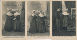 CPA WW1 Série Complète De 10 Cartes Dévouement D'une Soeur De Charité Religieuses Infirmières Guerre 14-18 - Guerre 1914-18