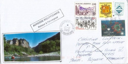 Lettre D'Andorre 2020 Adressée à Papeete (Tahiti), Avec Vignette Prevention Covid19, Et Retour à L'Expediteur - Cartas & Documentos