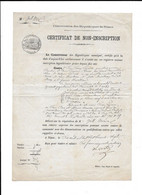 1867 NIMES - HYPOTHEQUES LACROIX (ANCIEN CHAPELIER), ROUX, VERDELHAN, - CERTIFICAT DE NON INSCRIPTION - Documents Historiques