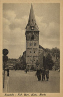 Nederland, ENSCHEDE, Nederlands Hervormde Kerk, Markt (1950s) Ansichtkaart (1) - Enschede