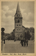 Nederland, ENSCHEDE, Nederlands Hervormde Kerk, Markt (1950s) Ansichtkaart (2) - Enschede