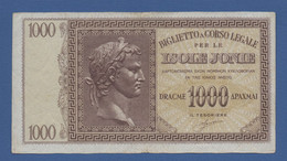 GREECE - Ionian Islands - P.M17 – 1.000 DRACME 1941 - CIRCOLATA - Italienische Bes. Ägäis