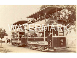 HOBART MUNICIPAL TRAMWAYS OLD R/P POSTCARD TASMANIA AUSTRALIA CLOSE UP TRAMS - Hobart