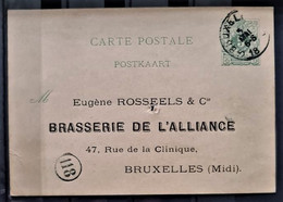 BELGIUM - Stationary Postcard - Brasserie De L'Alliance - Autres & Non Classés