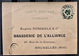 BELGIUM - Stationary Postcard - Brasserie De L'Alliance - Altri & Non Classificati