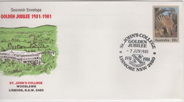 Australia PM 767 1981 St John's College Golden Jubilee,Numbat,souvenir Cover Dated 7 June 1981 - Poststempel