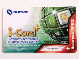 KAZAKHSTAN..PHONECARD..I-CARD....INTERNET+VOICE OVER IP...NURSAT - Operadores De Telecom