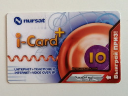 KAZAKHSTAN..PHONECARD..I-CARD....INTERNET+VOICE OVER IP...NURSAT - Operadores De Telecom