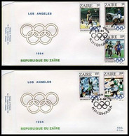 FDC (1239/1243) - Jeux Olypique  / Olympische Spelen / Olympische Spiele / Olympic Games - Los Angeles - ZAÏRE - Springreiten