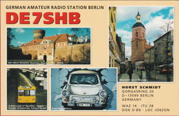 QSL Card Amateur Radio Station Funkkarte Berlin 2003 Horst Schmidt U-Bahn Line Spandau Rudow Zitadelle East Side Gallery - Radio Amateur