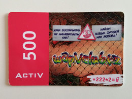 KAZAKHSTAN..  PHONECARD.. ACTIV..500 - Operadores De Telecom