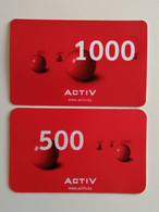 KAZAKHSTAN.. LOT OF 2 PHONECARDS.. ACTIV..500 AND 1000 - Kazajstán